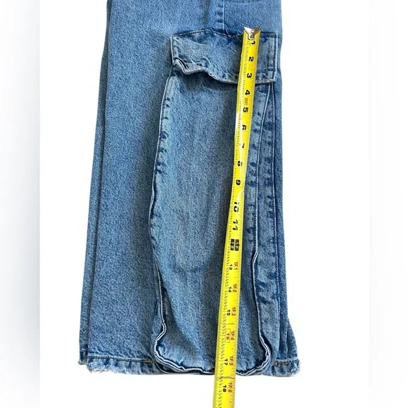 Zara High Waisted baggy fit Denim Jeans Y2k Style Sz 13-14 CM 164 (27x26 Actual) - Picture 10 of 12
